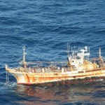20120405 Adrift fishing vessel from 2011 Fukoshima tsunami