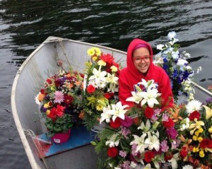 Mackenzie Howard’s family provided this photo of her taken hours before her death Tuesday. She had attended a community memorial service for Kake elder Clarence Jackson and helped gather flowers in this skiff.
