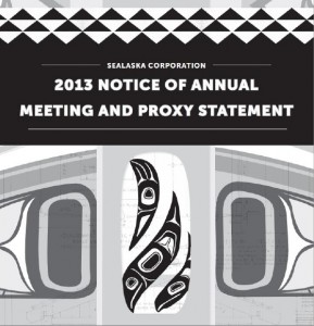 The cover page of Sealaska’s proxy statement and annual meeting notice. Fourteen candidates are running for for board of directors seats.