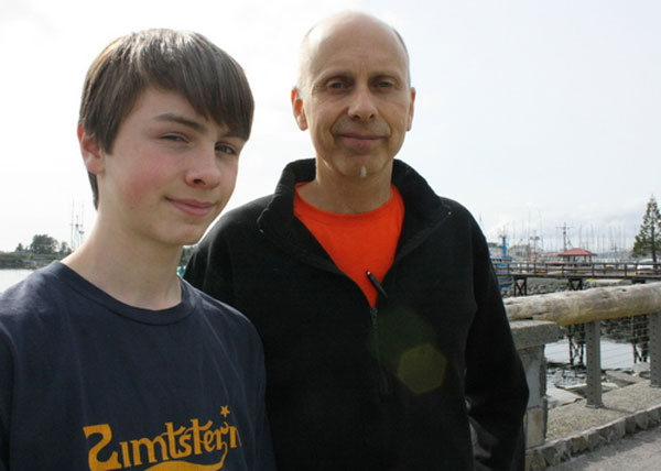 David Wilcox, 14, and his father, Brett, are running across the United States next year. The pair hopes to raise awareness about genetically modified foods, which they say are a danger to the global food supply. (KCAW photo by Ed Ronco)