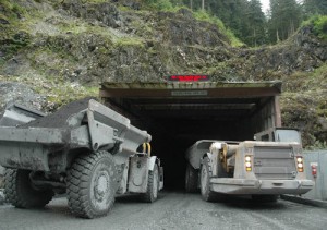 The portal at Greens Creek Mine. Although the mine itself is underground, the surface footprint of the mill, camp, and roads is roughly 350 acres. (Hecla photo)