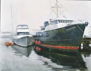 Harbor Fog (Oil-on-Board, 1995).