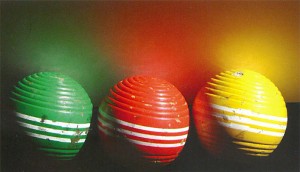 Observing reflected light with croquet balls.
