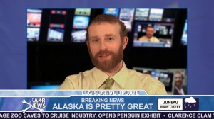 Pat Race is the host of Legislative Update, a web short satirizing the Alaska State Legislature. Photo courtesy of Alaska Robotics.