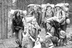 Anchorage girl scouts rebuilding the trail in the 1970's. Photo courtesy Terry Dittman.