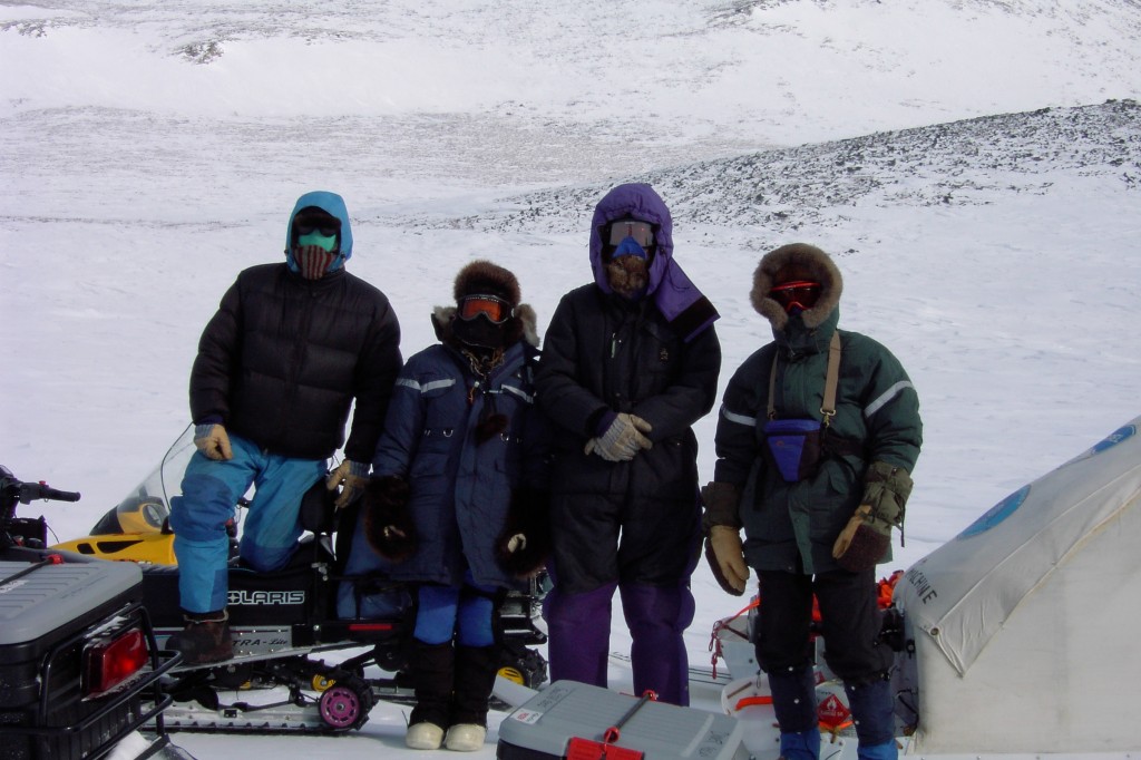 2002 expedition in Arctic Alaska led by Matthew Sturm and Glen Liston. Photo courtesy of Liston.