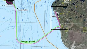 The pipeline will run 29 miles between Kustatan and Nikiski. Image courtesy of Alaska Department of Natural Resources.