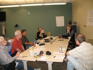 Mike Walsh of the Foraker Group facilitating the formulation of Alaska Trails Business Plan at a board retreat. Photo courtesy of Steve Cleary, Alaska Trails.