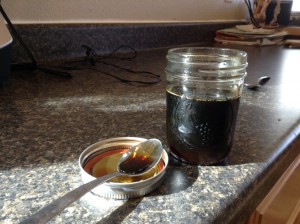 The final product - birch syrup.