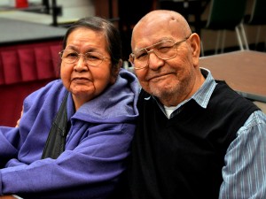 Lillian & Harvey Marvin at a Tlingit-Haida Central Council Native Forum luncheon. (Photo courtesy of Jodi Garrison)
