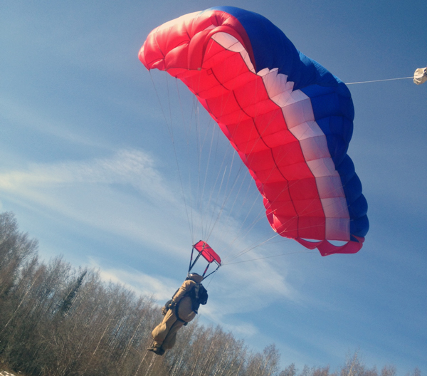Smokejumpers complete five training jumps before the fire season flares up. (Photo by Emily Schwing, KUAC - Fairbanks)