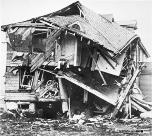Unalaska's Bureau of Indian Affairs hospital was bombed by the Japanese during World War II. (Courtesy: National Library of Medicine)