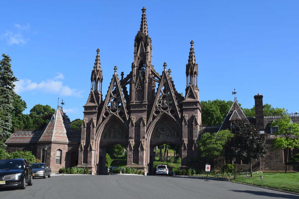 The Green-Wood Cemetery gates.