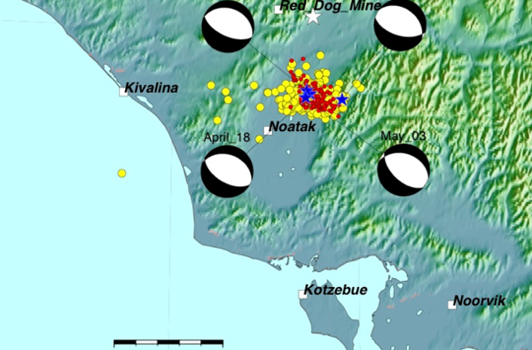 A fifth 5.7 magnitude quake rocks Brooks Range near Noatak. (Image: Alaska Earthquake Center)