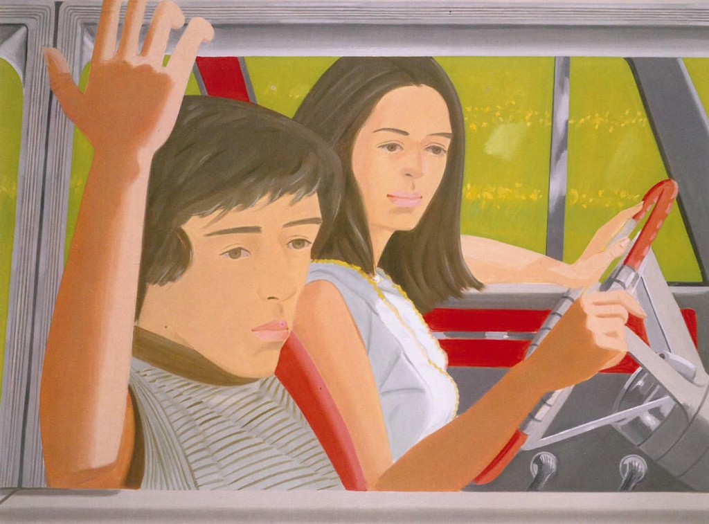 Alex Katz, Ada and Vincent in the Car (1972).