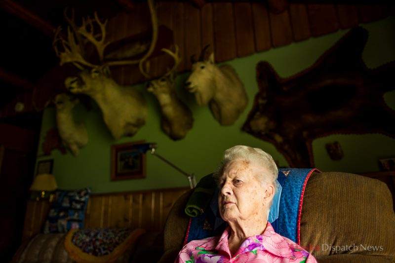 Margaret Lucas, born February 14, 1914 in Denver, Colorado. Photographed in her Palmer, Alaska home on July 16, 2014.