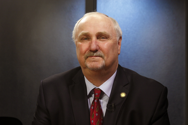 Craig Johnson (R) is a candidate for House District 24. (Photo by Josh Edge, APRN - Anchorage)