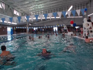 Bethel residents enjoy the new pool. (Photo by Ben Matheson / KYUK)