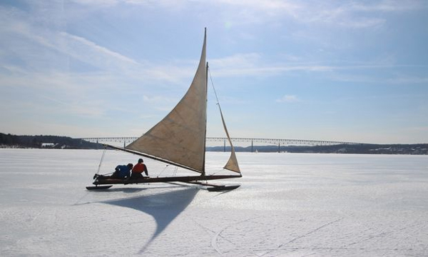 An Ice Yacht on the Hudson River. (Photo Courtesy of Isaac Kestenbaum)