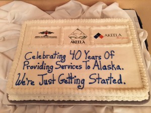 Akeela's celebration cake for their 40th anniversary. Hillman/KSKA