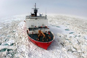 the US Coast Guard Cutter Healy in the Beaufort Sea. (Photo by the US Coast Guard)