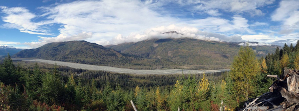 The Klehini River valley near the Palmer Project north of Haines. (Photo by John S. Hagen)