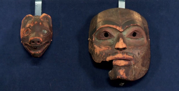 The Tlingit masks. (PBS Antiques Roadshow image.)