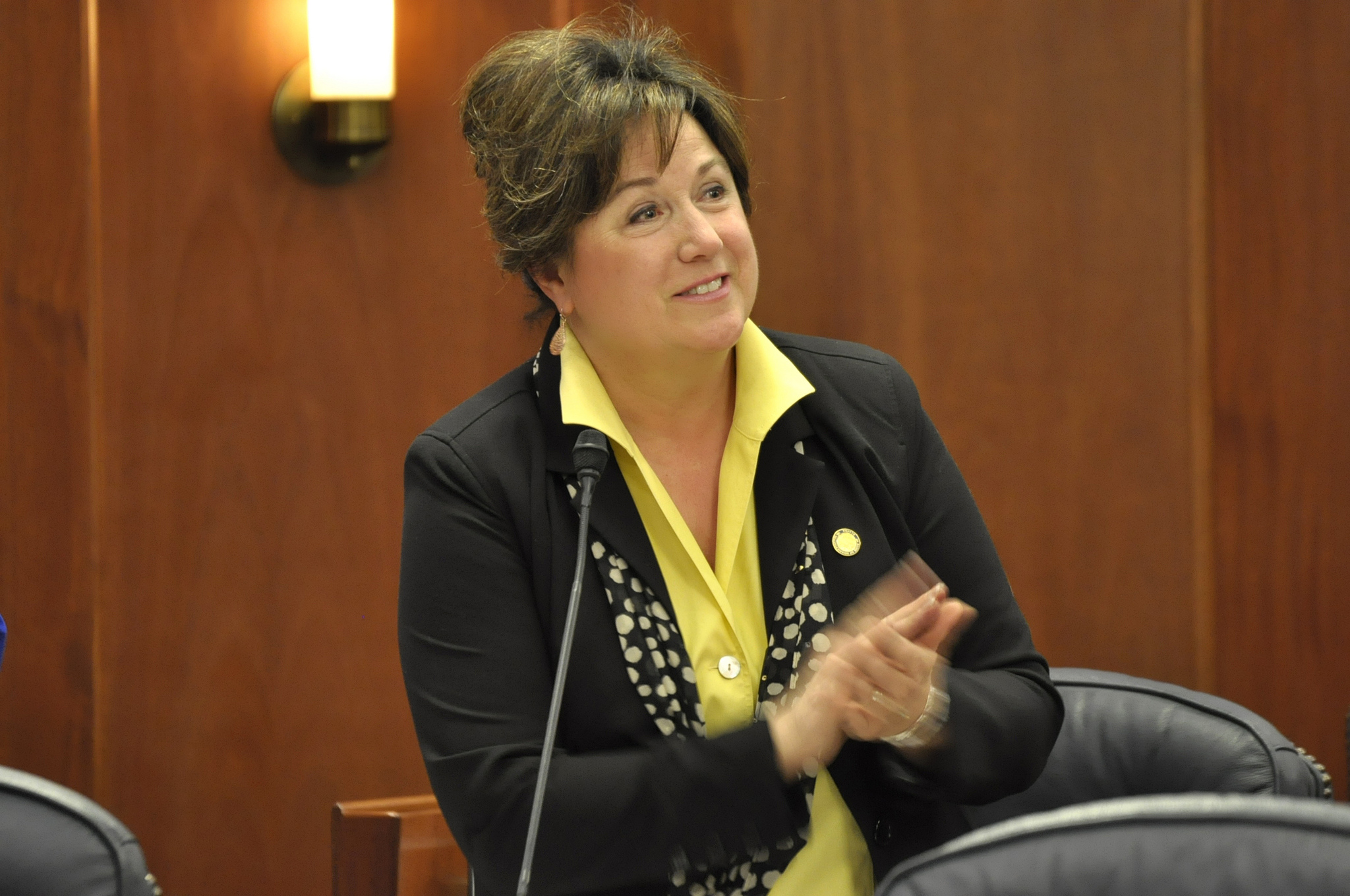 Rep. Lynn Gattis on the House floor, Feb 26, 2014. (Photo by Skip Gray/Gavel Alaska)