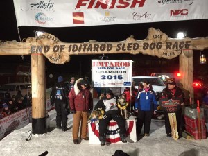 Dallas Seavey has won the 2015 Iditarod. (Photo via KNOM)