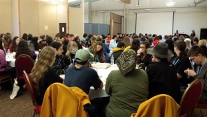 Students across Alaska gather in Kodiak for Youth Court training conference. (Photo by Kayla Desroches/KMXT)