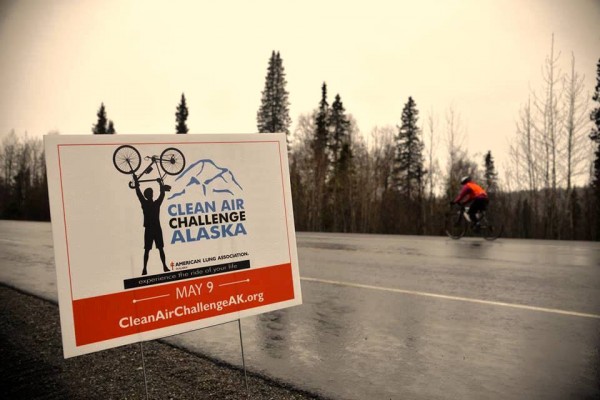 biker on clean air challenge