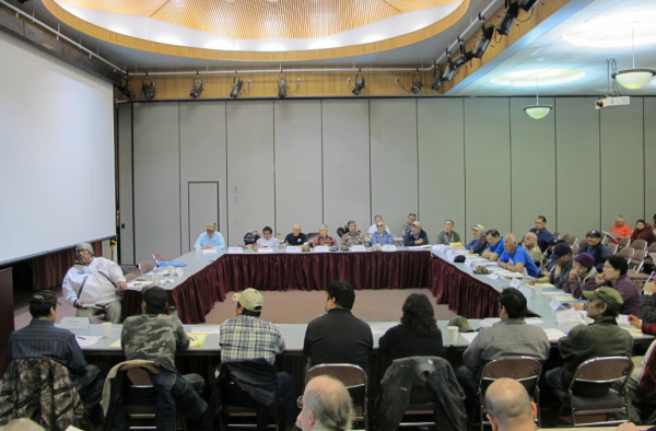 The Kuskokwim River Inter Tribal Fisheries Commission met for the first time in Bethel. Photo by Ben Matheson / KYUK.