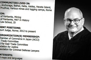 Picture and brief résumé of Nome Superior Court Judge Timothy Dooley. Image, text: Alaska Department of Law.
