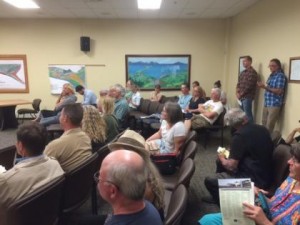 Residents wait to hear Northern Edge Presentation at City Hall - Photo by Quinton Chandler/KBBI