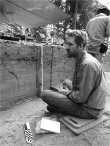 Josh Reuther at an archeological dig in Alaska. (CREDIT UAF)