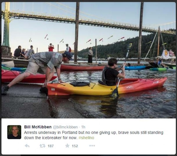Protesters are using the Twitter handle #ShellNo to spread news about the movement.