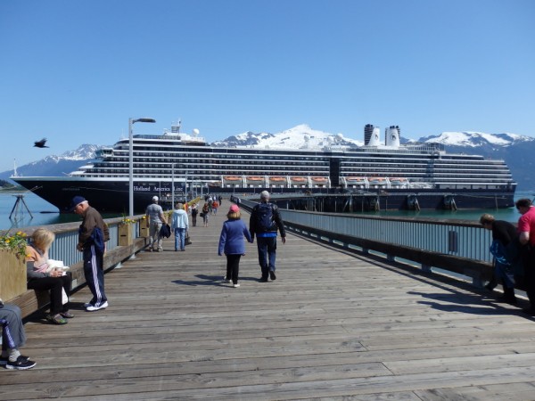 The Oosterdam cruise ship docked in Haines. (Emily Files)