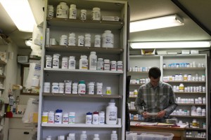 Adam Nelson says people inquire once or twice a week what to do with leftover prescription drugs. (Photo by Elizabeth Jenkins/KTOO)