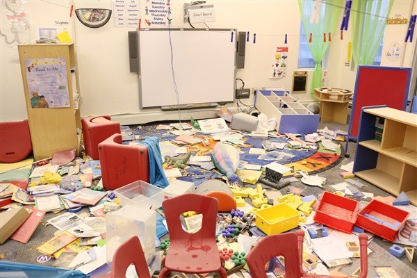 A Bethel school was vandalized over the weekend. Photo: KYUK.