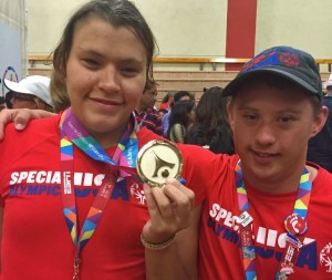 Christine Quick, 23, and CJ Umbs, 21, competed in the Special Olympics World Games in L.A. (Photo by Michelle Umbs)