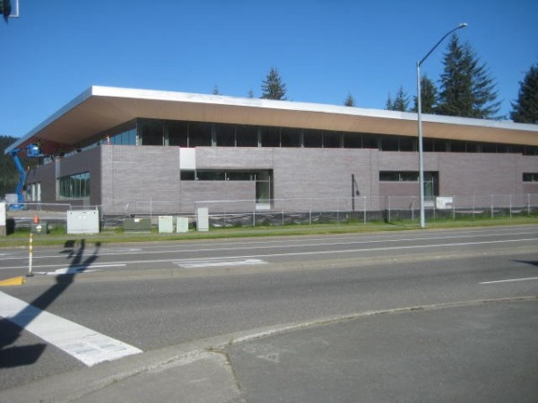 The new library at Dimond Park is expected to open in November. (Photo courtesy of Friends of the Juneau Public Libraries)