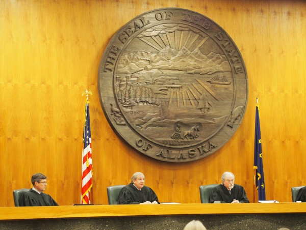 The Alaska Supreme Court hears arguments Sept. 16 in a case that could change how the state pays for education. Photo: Zachariah Hughes/KSKA.