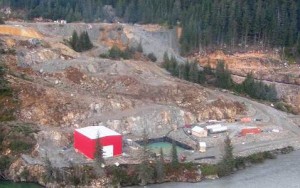 The Tulsequah Chief Mine installed a water treatment plant to treat acid rock drainage. But it was shut down due to high operational costs. (Photo courtesy Chieftain Metals)