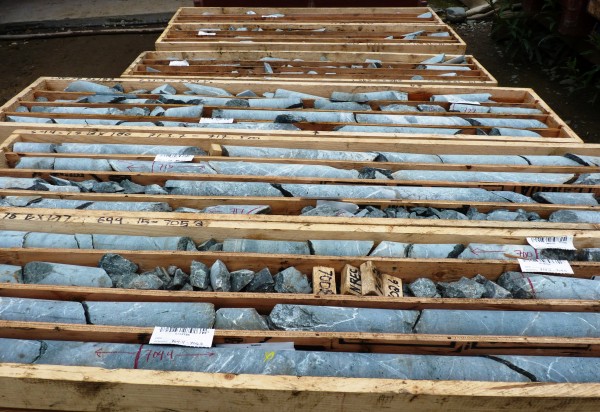 Rock-cores-wait-for-analysis-at-the-Kerr-Sulphurets-Mitchell-project-one-of-the-British-Columbia-mines-planned-for-near-the-Southeast-Alaska-border.-Ed-Schoenfeld-CoastAlaska-News