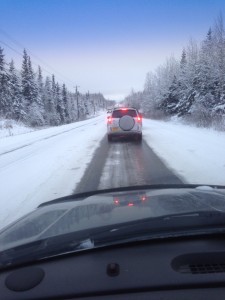 A driver reported a near standstill where Abbott Road meets Hillside. Photo: Bob Wyatt/Alaska Public Media.
