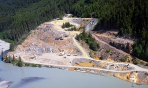 An aerial view of the Tulsequah Chief Mine mine site. (Photo by Joe Hitselberger, ADF&G)
