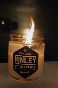 Cut & Caliber's "Kinley" candle. (Photo by Josh Edge/APRN)