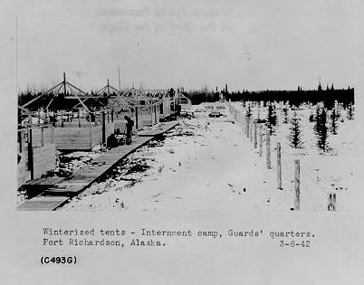 Camp construction at Fort Richardson, 1942 (Courtesy of Dr. Morgan Blanchard, Northern Land Use Research Alaska)