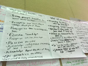 Ideas gathered during the two day racial equity summit in Anchorage. Hillman/KSKA