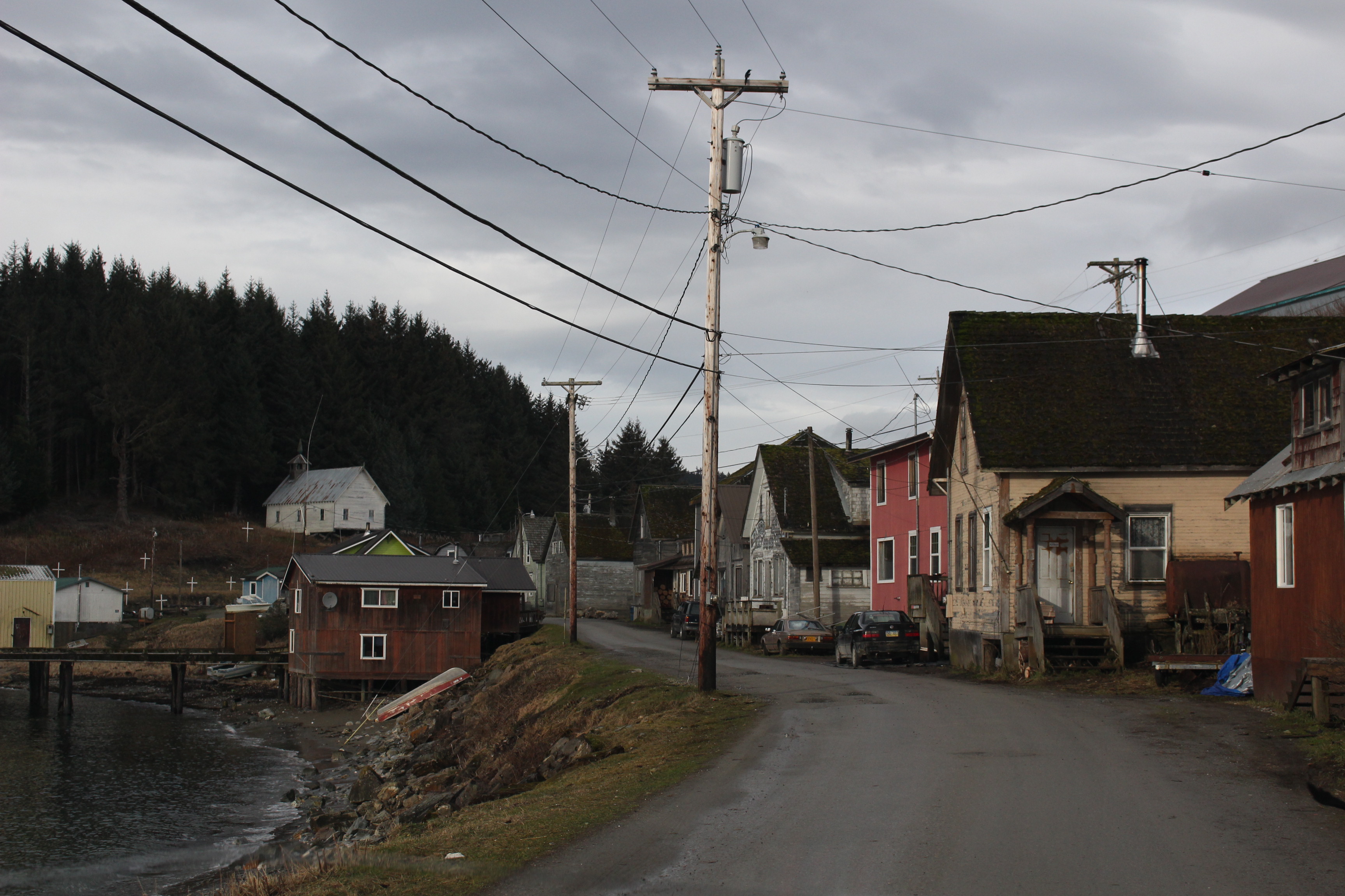 The small village of Angoon is the home to about 400 people. (Photo by Elizabeth Jenkins – KTOO)